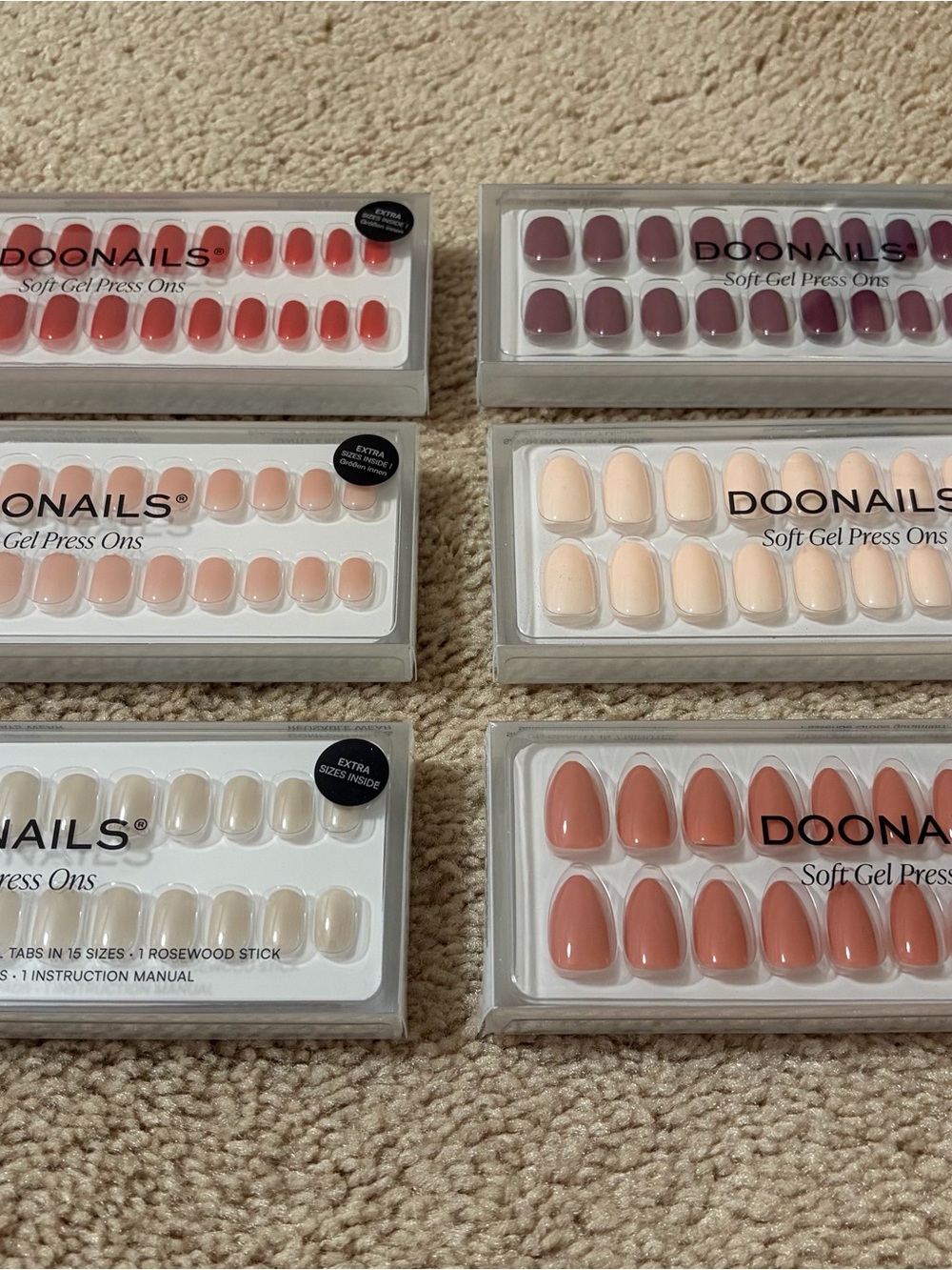 Doonails Soft Gel Press Ons - Assorted Shades and sizes